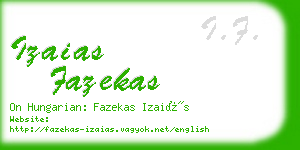 izaias fazekas business card